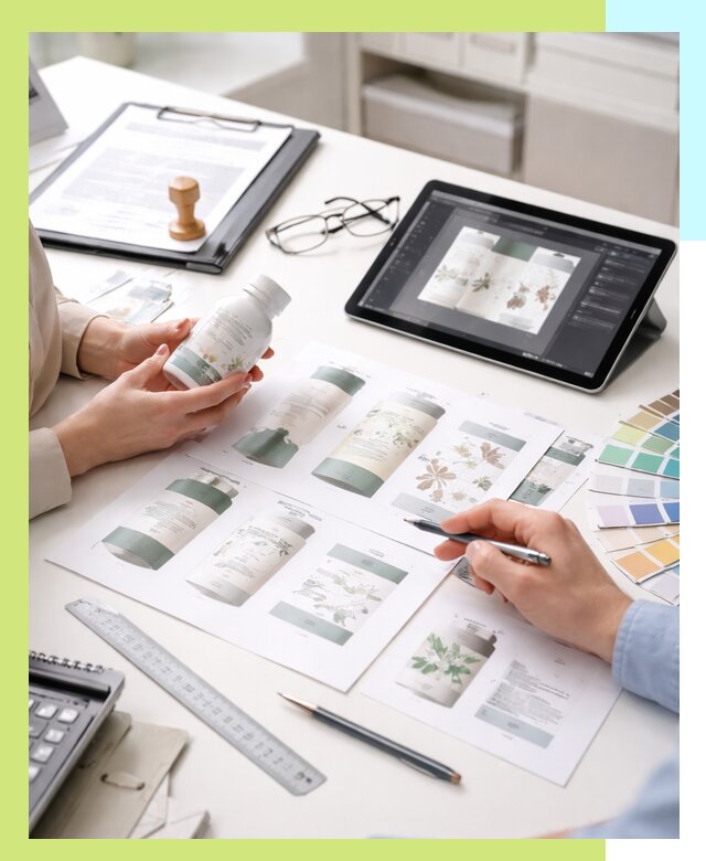 Профессиональная разработка дизайна и текста этикетки продукции в Уфе