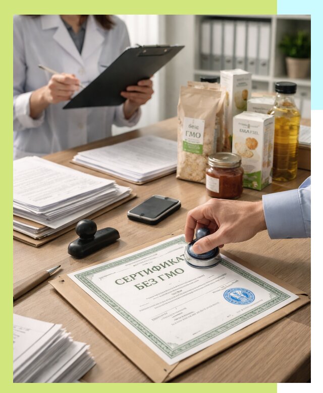 Получение сертификата Без ГМО для продукции в Уфе